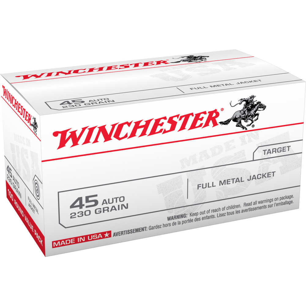 Ammunition Winchester Ammunition USA 45ACP WIN USA 45ACP 230GR FMJ 100/500